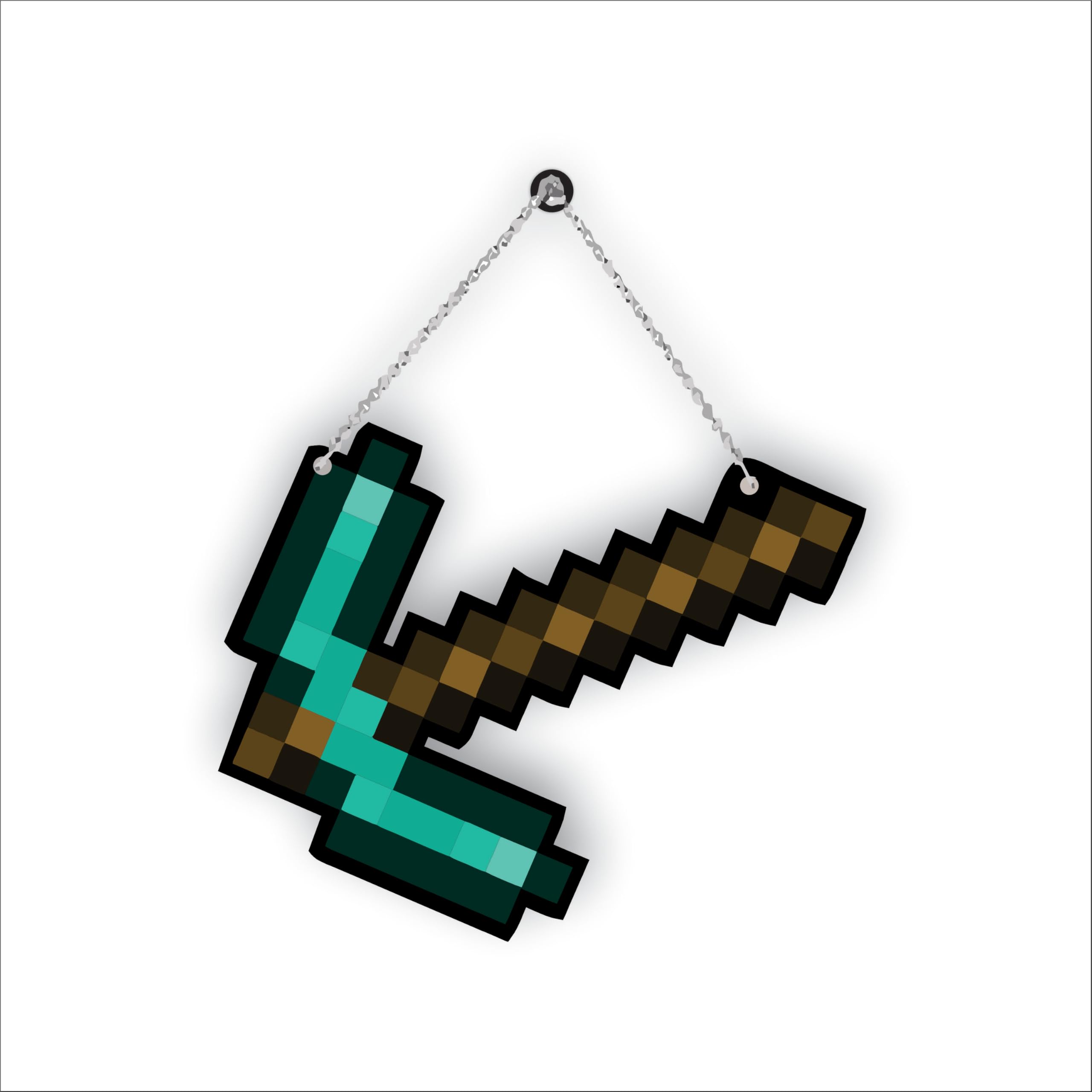 Decor Palace Diamond Pickaxe Wall Hanging Decoration | Kids Adventure Kit Inspired by Game | Gaming Theme Room Antique | Imaginative Present Boys | Girls | Gamers-picture-10