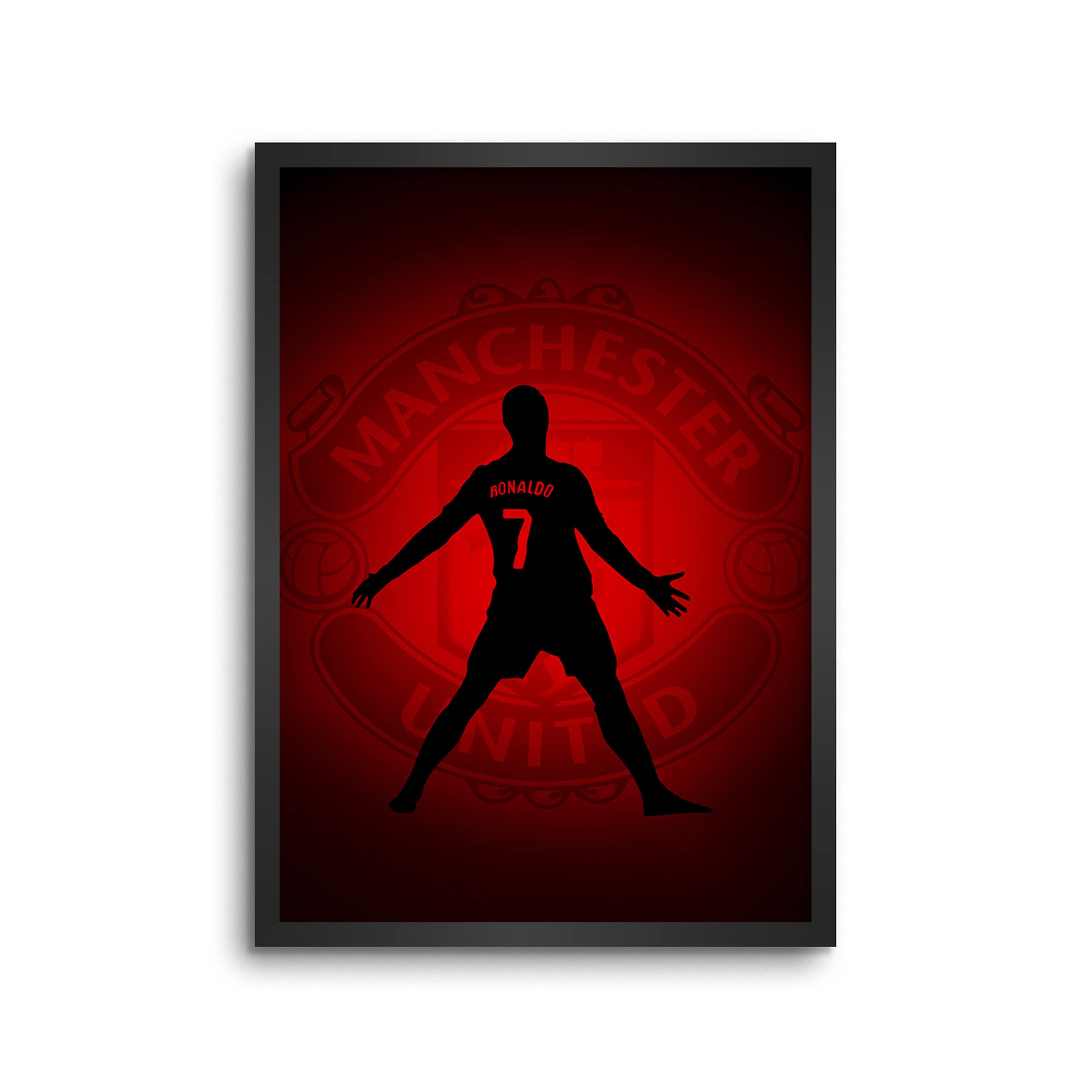 LAMRON Ronaldo Manchester United Wall Decoration Art Framed Poster, 12 Inch x 18 Inch, Glass with 0.5 Inch Black Wooden Frame (B09JKZ89ZD) Amazon Price History, Amazon Price Tracker
