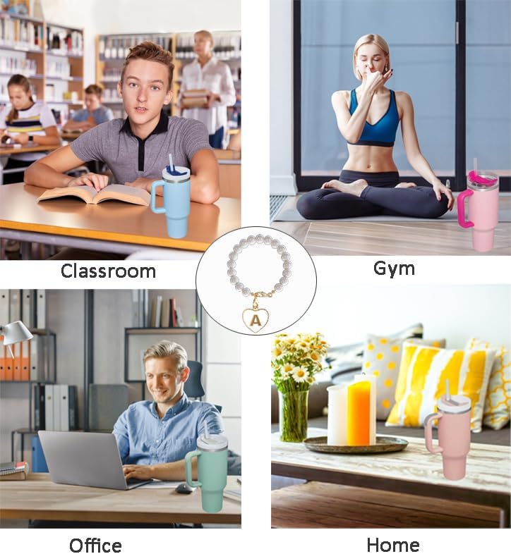 Miniatura 6 de Accesorios de dije de letra para taza Stanley, dije de letra inicial de identificación personalizado para vaso, dije de mango para Stanley y vaso