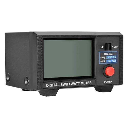 Miniatura 1 de Medidor digital SWR/W, DG-503 LCD digital de 3.5 pulgadas, medidor SWR/Watt 1.6-60MHz/125-525MHz SWR para radios bidireccionales, herramienta