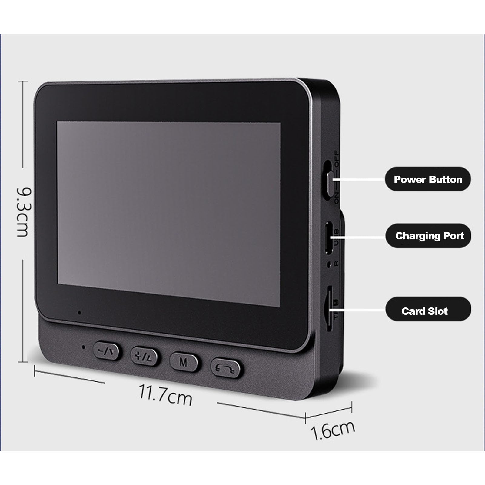 Fockety Bezprzewodowy System Domofonowy do Drzwi, 1080p Kamera do Drzwi Wideo z Monitorem, 2 -Way Audio i Noktowizor, System Domofonu Wideo dla Willi, Domu, Biura, Mieszkania
