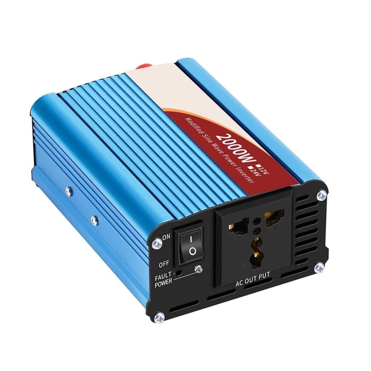 Inwertery, 2000W 3000W 4000W Modyfikowany falownik sinusoidalny 12V/24V DC do AC 50HZ Konwerter samochodowy do domu(3000W,12V)