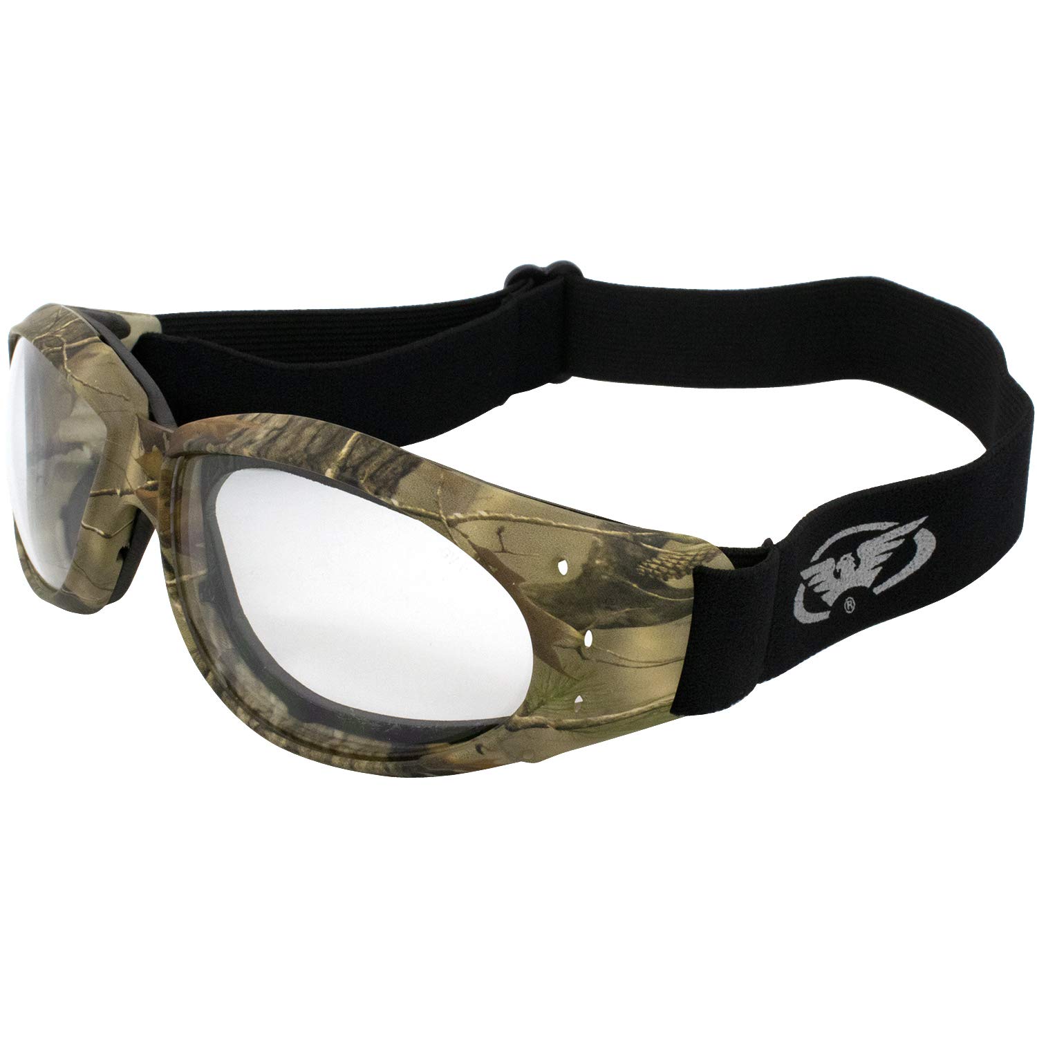 Global Vision Eliminator Dirt Bike Padded Motorcycle Riding Goggles for Men and Women (Black Frame/Smoke Lens)