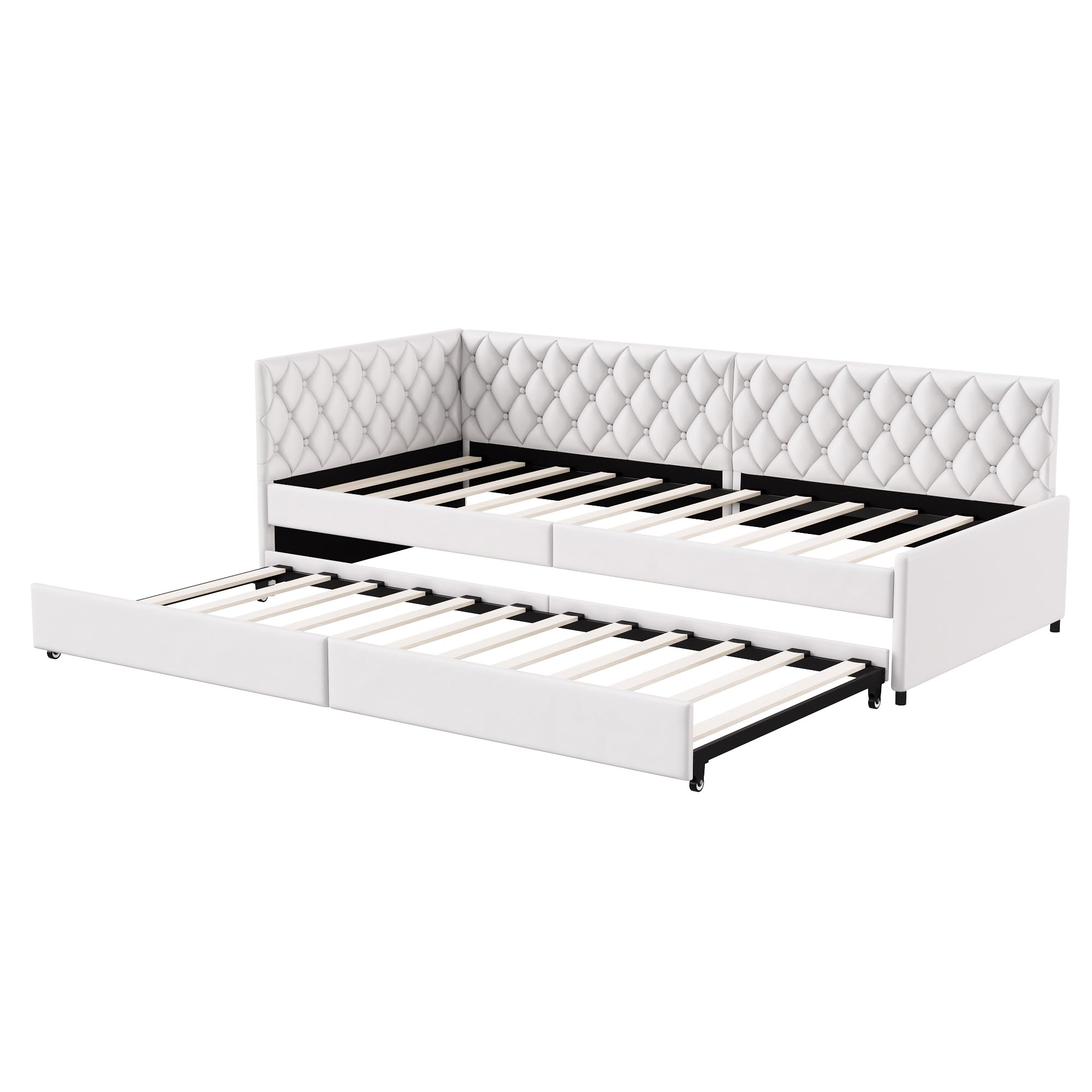 Sofá cama de 90 x 200 cm, sofá cama multifuncional con cama nido, sofá cama doble con somier, terciopelo, sin colchón (beige B, 90 x 200 cm)