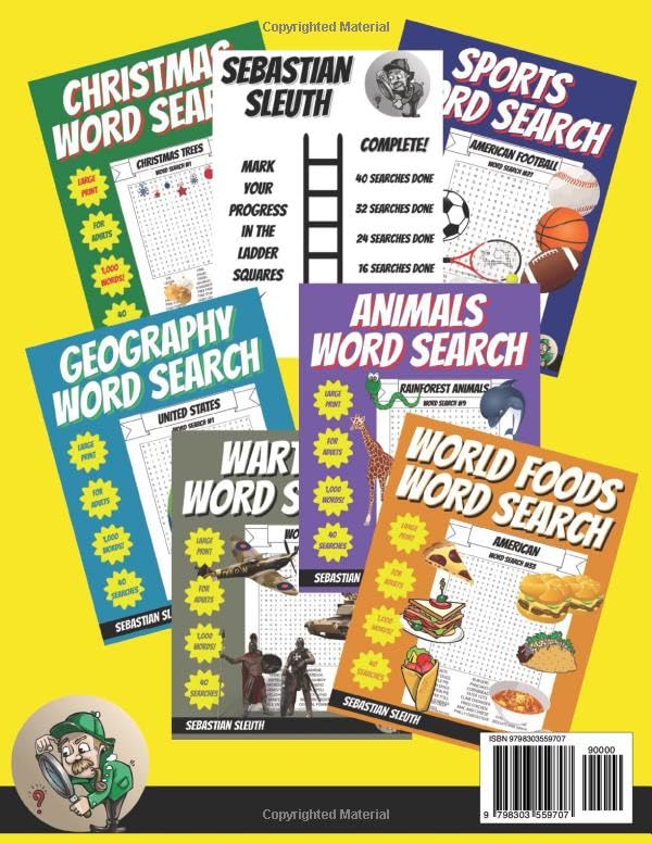 Mega Bundle Word Search 6 Books In 1 Large Print For Adults 6000 Words 240 Searches image 3