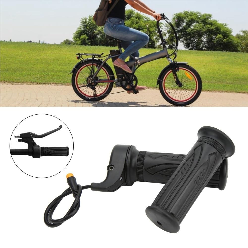 poignée Caoutchouc Lot De 2 Poignées D'accélérateur pour Vélo Électrique, 20 X 3 Broches, Antidérapantes, en ABS, pour Guidon 22, Mm