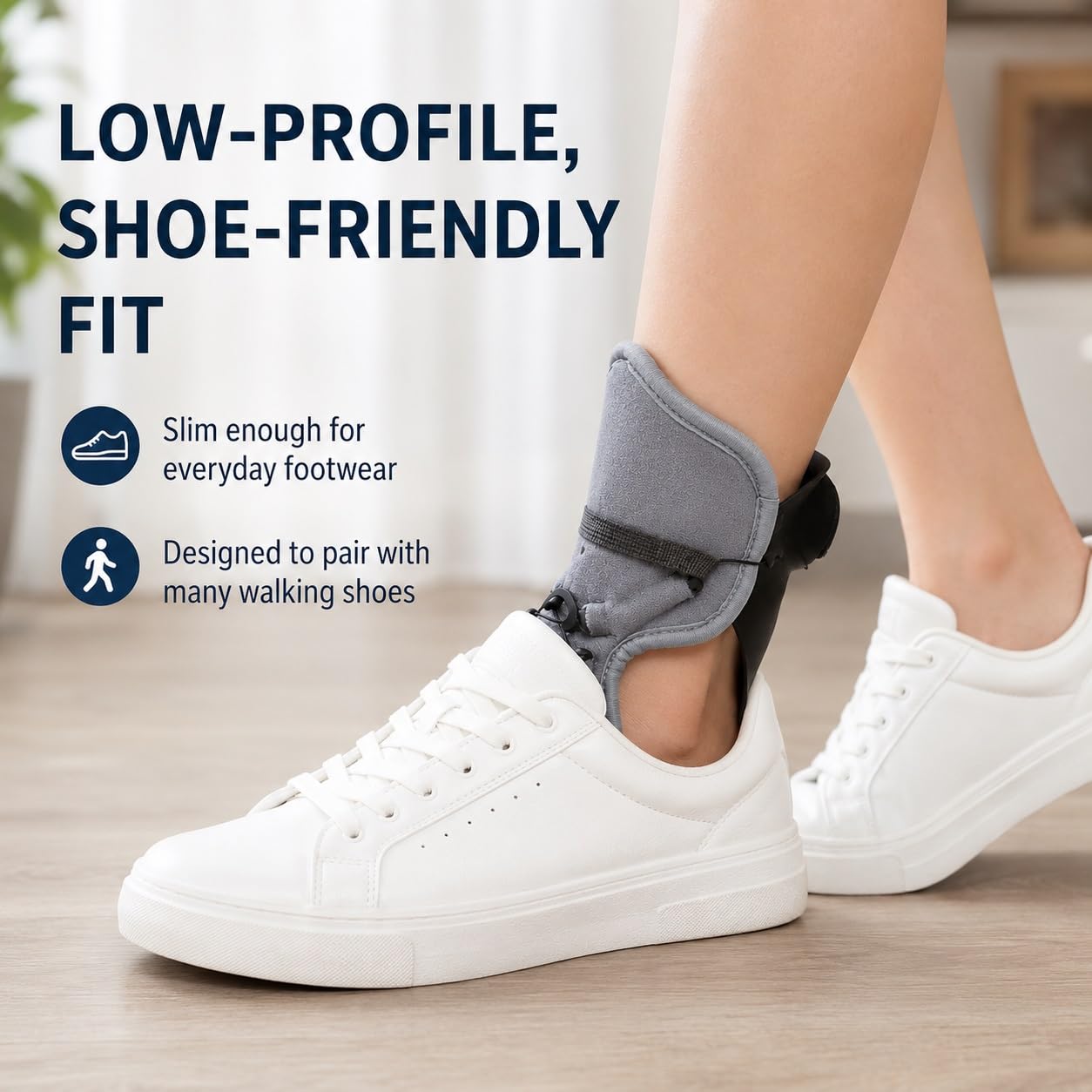 Genérico Férula AFO para pie caído, con Correas Ajustables, para Deporte y Caminar a Diario, Modelo CJDW1075 (Right M)