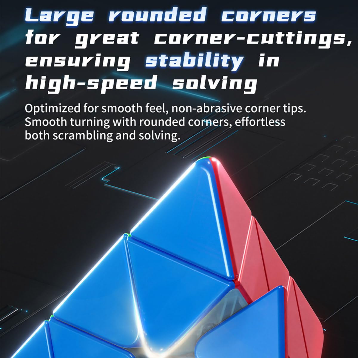Oostifun Moyu MoFang JiaoShi Meilong Pyraminx M V2 3x3x3 Triangle Four-axis Tetrahedron Cube With Tripod and Bag - Image 3