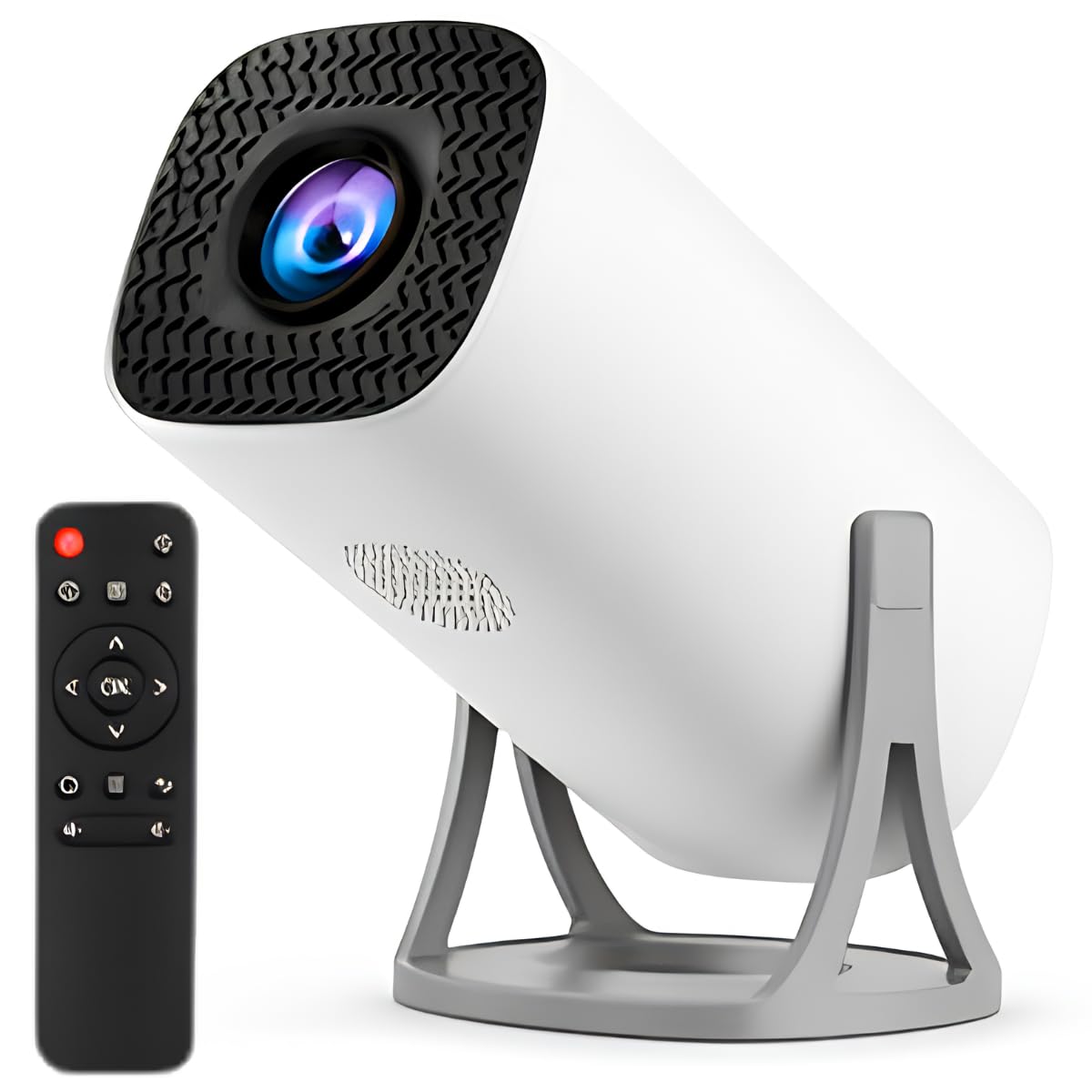 android 11 smart projector, full hd 1080p native support, 4k compatible, dual band 2.4g & 5g wifi, bluetooth, 180° rotatable portable mini projector for home theatre, office & mobile screen mirroring
