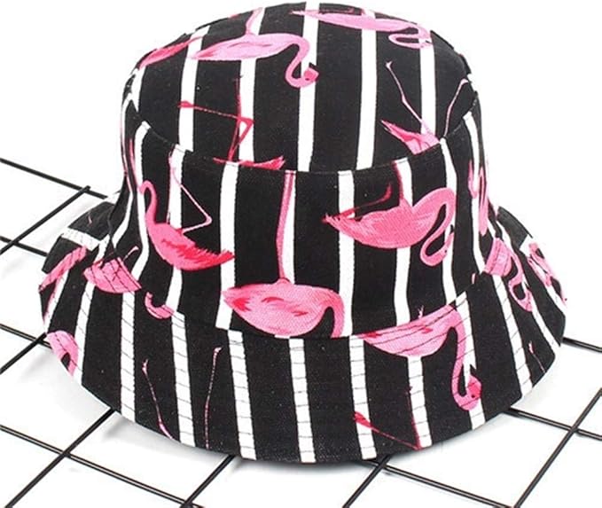 JazRvr Fischerhut Damen 2er Set - Doppelseitig Mit Flamingo-Muster