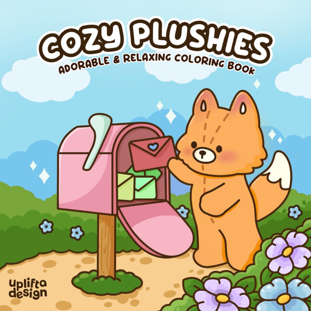 Cozy plushies: Cozy coloring Book for Adults Featuring Cute Animals Characters for stress-relief