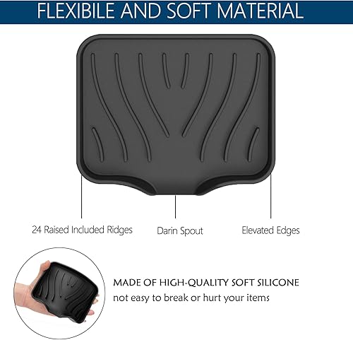 Miniatura 5 de Jabonera de drenaje de 3 piezas, soporte de esponja para lavar platos con bandeja de agua, mantiene el lugar seco, cajas de jabón fáciles de
