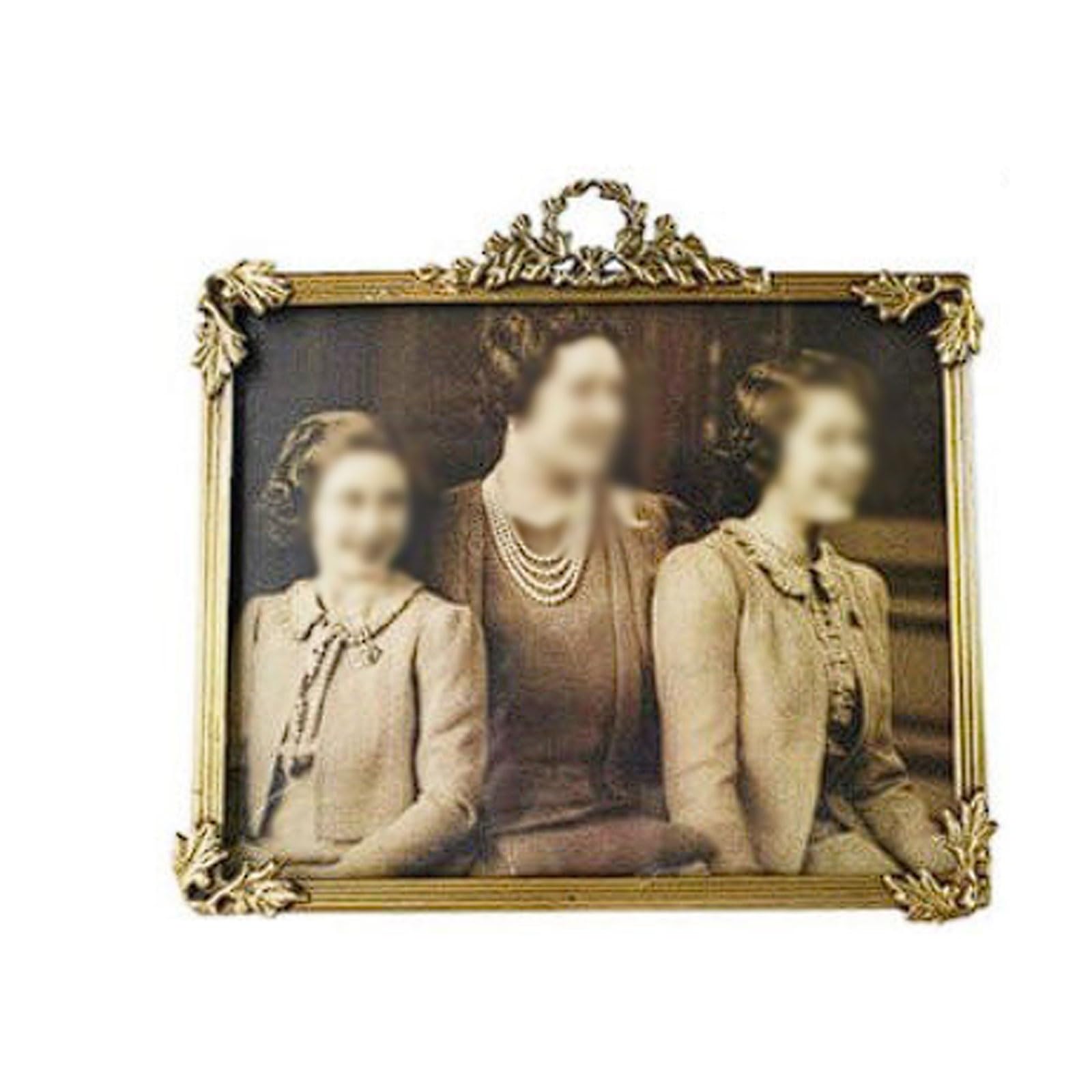 Handcrafted Brass Carved Vintage Photo Frame, Classic Tabletop for 6" and 8" Photos(8-inch)