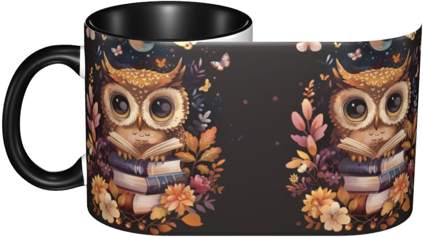 Owl Coffee Mug 11 OZ Cute Tea Cup Funny Coffee Cups for Women Microwave Safe - Image 4