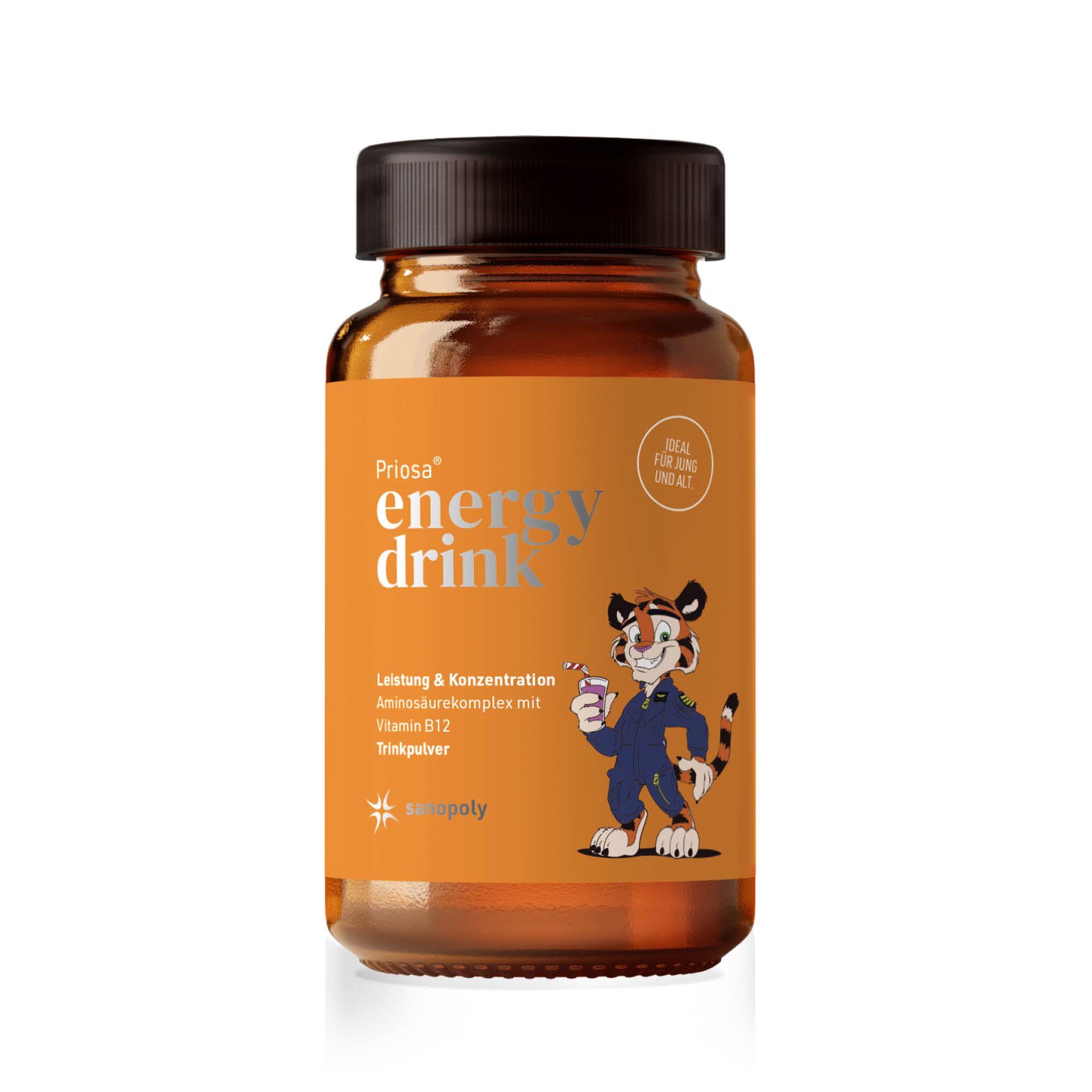 Priosa® energy drink Himbeere 240 g I Aminosäuren-Drink