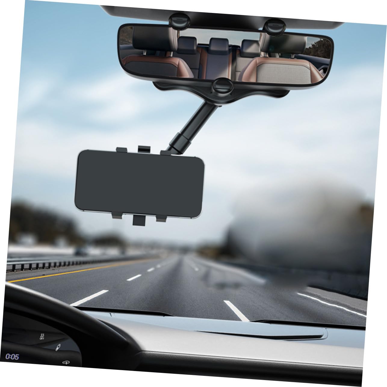 Beaupretty Soporte GPS para Coche Negro Antideslizante Material Abs y PU Fácil de Usar para Navegación Conducción