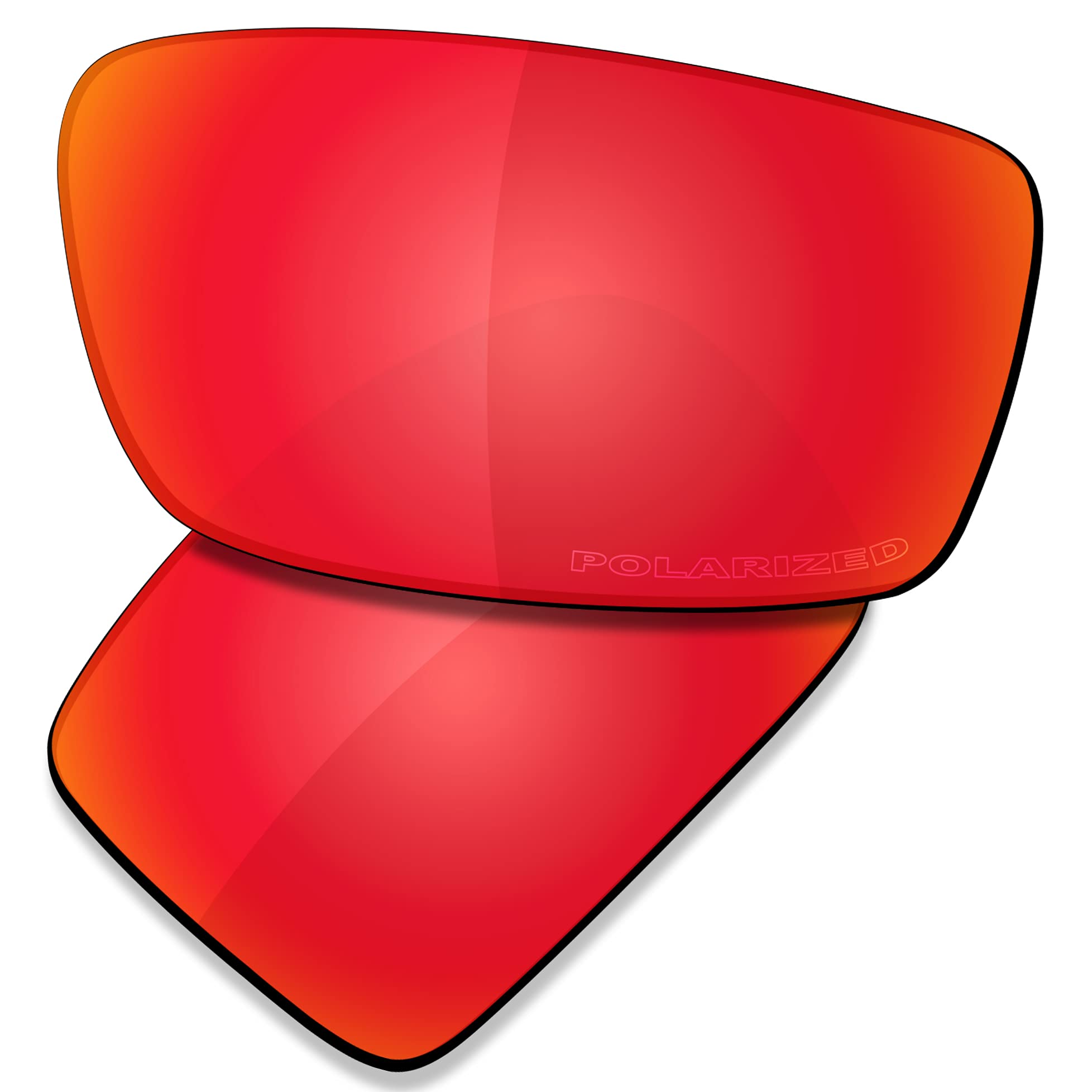 Saucer Premium Replacement Lenses for Oakley Gascan Sunglasses High Defense - Fire Red Polarized