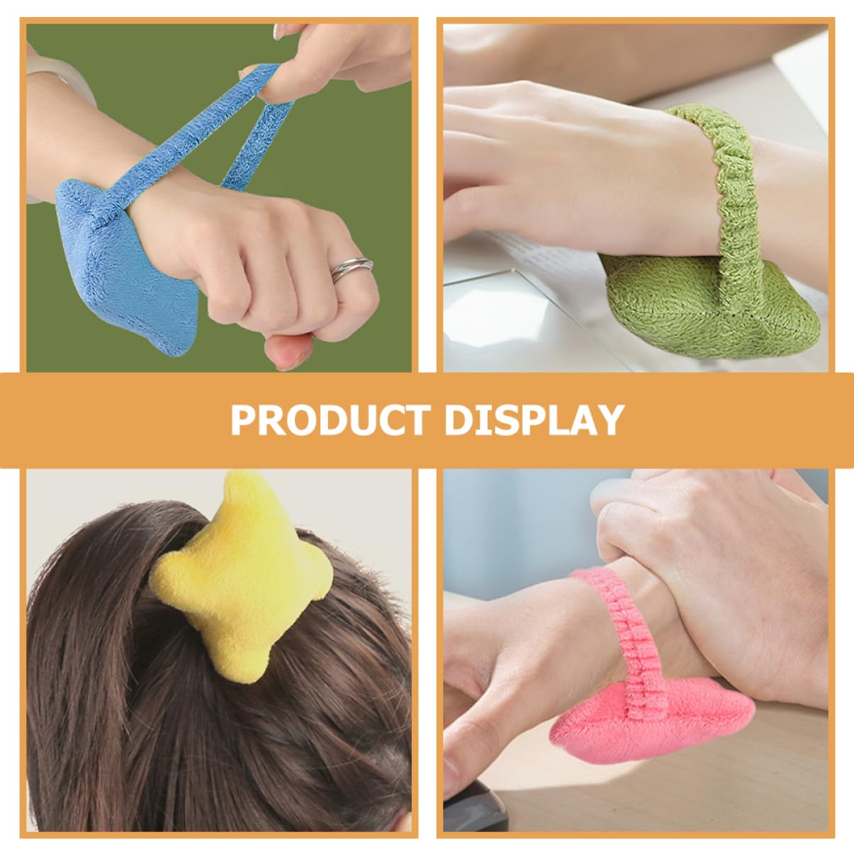Didiseaon 4 Set Cuscini Per Poggiapolsi Mouse Ergonomico Per Computer Compatibile Con Desktop E Laptop Facile E Trasportare Giallo 4 Pezzi*4