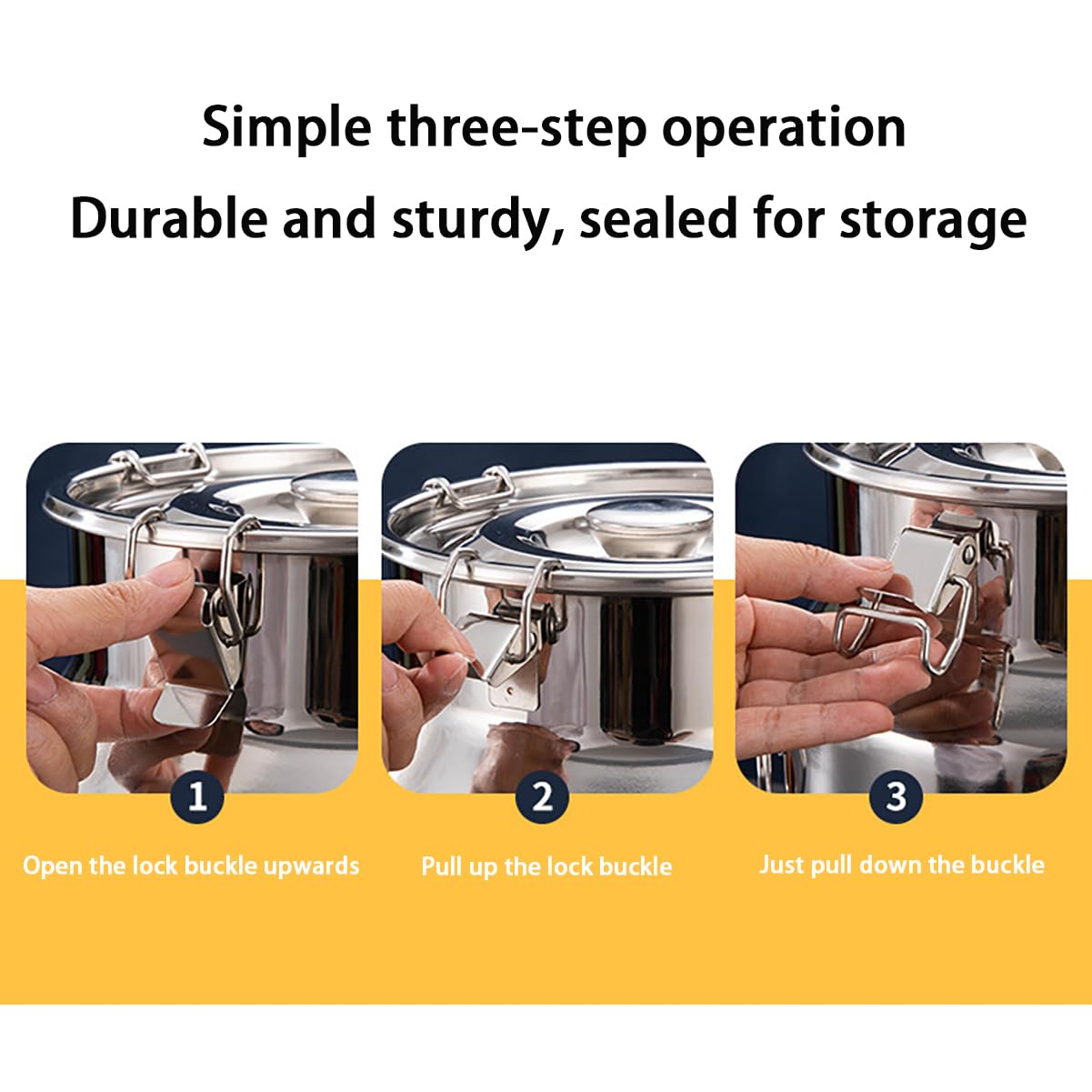 Seau de stockage et de transport de lait scellé en acier inoxydable avec couvercle, capacité de 9 L, idéal pour le stockage d'huile comestible et de thé