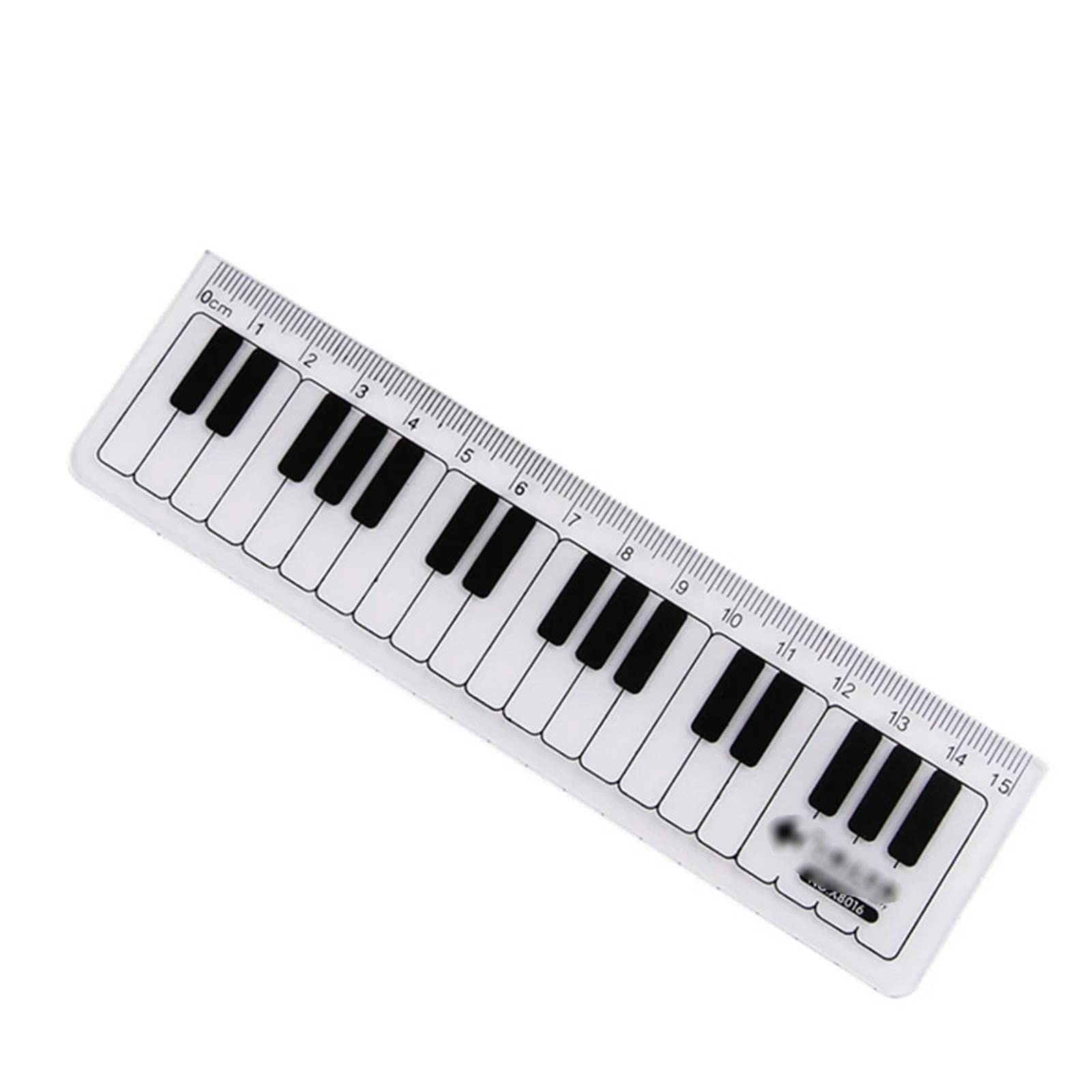 20 Paquetes gobernantes Negro Blanco Piano Estilo plástico Recto Regla Medida Estudio Dibujo Estudiante papelería Escuela Oficina Oficina Regalo