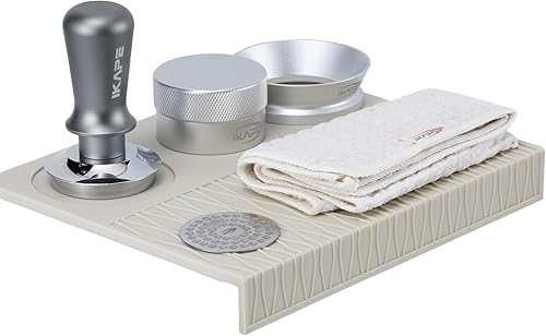 IKAPE Manipulador de palma de 2.087 in, manipulador de café barista prémium con resorte calibrado, base de acero inoxidable 100% plana para máquina