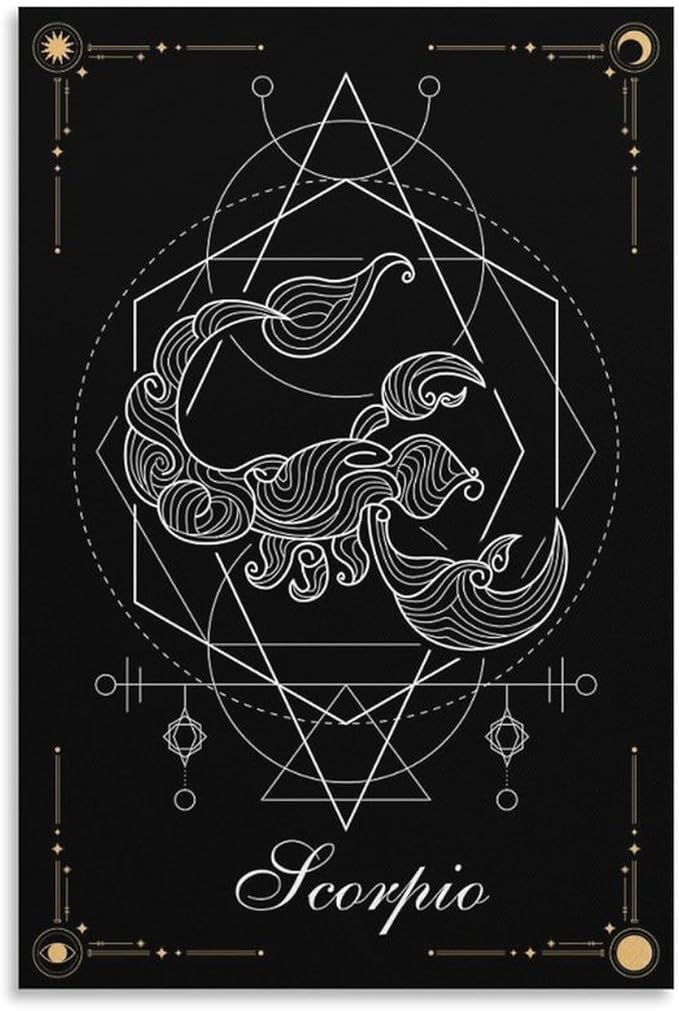BAOCT The Scorpio Constellation Canvas Art Poster And Wall Art Picture Print Modern Family Bedroom Decor Posters Unframed 12x18inch