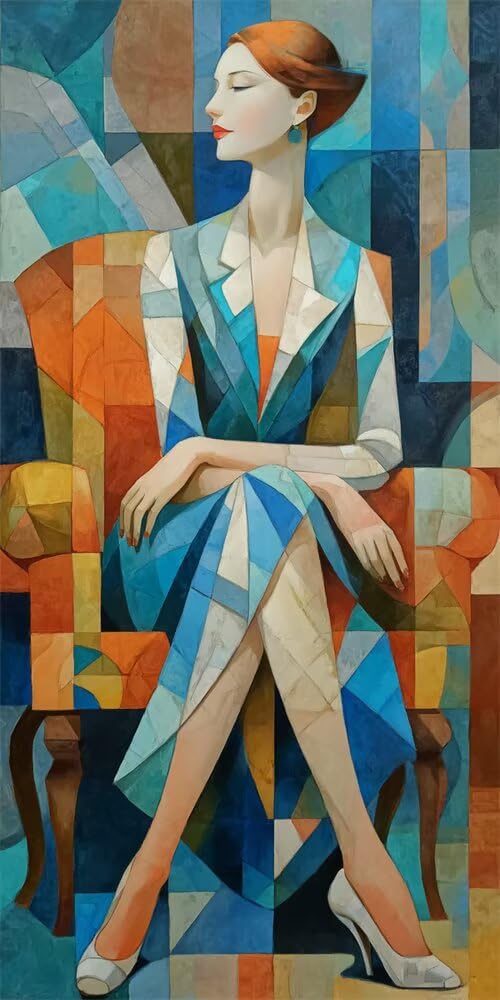 Abstract Diamond Art Kits Adults, DIY 5D Large Diamond Painting Modern Crystal Art Kits 35.4 x 70.9 Inch, Embroidery Cross Stitch Canvas Painting by Numbers for Home Wall Decor Gifts (RD943)