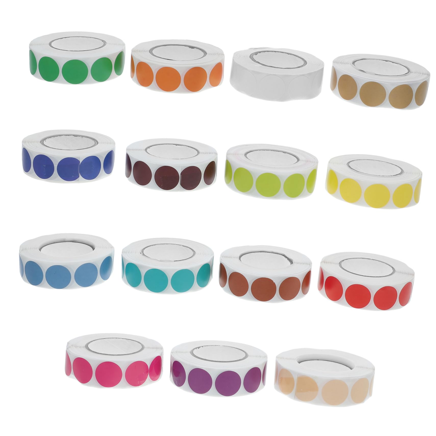 NUOBESTY 15 Gommettes Autocollantes Rondes en Papier Couleur pour Étiquetage Alimentaire et Scolaire, Adhésion Forte, Surface Écrivable, Lot de 15 Pièces Couleur Aléatoire