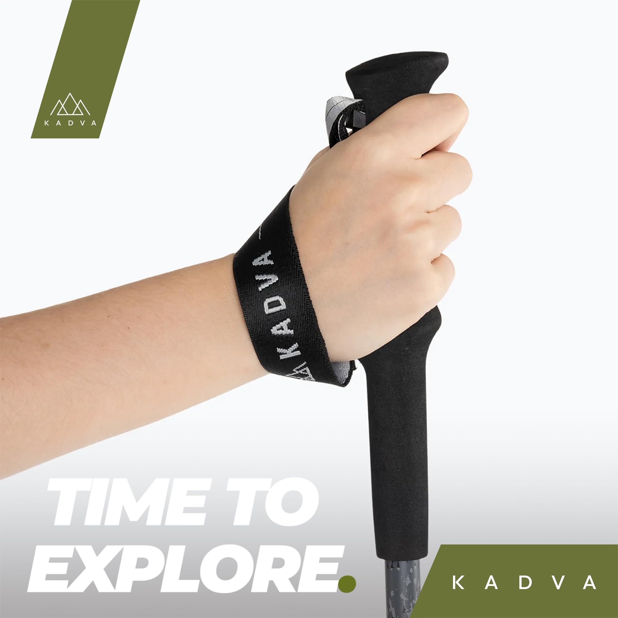 KADVA Bastones de Trekking Torre en Color Gris, tamaño Ajustable 65-135 cm, Mango de Polipropileno y Espuma EVA para Mayor Comodidad al Usuario, Bastones de Aluminio, robustos y Resistentes a los