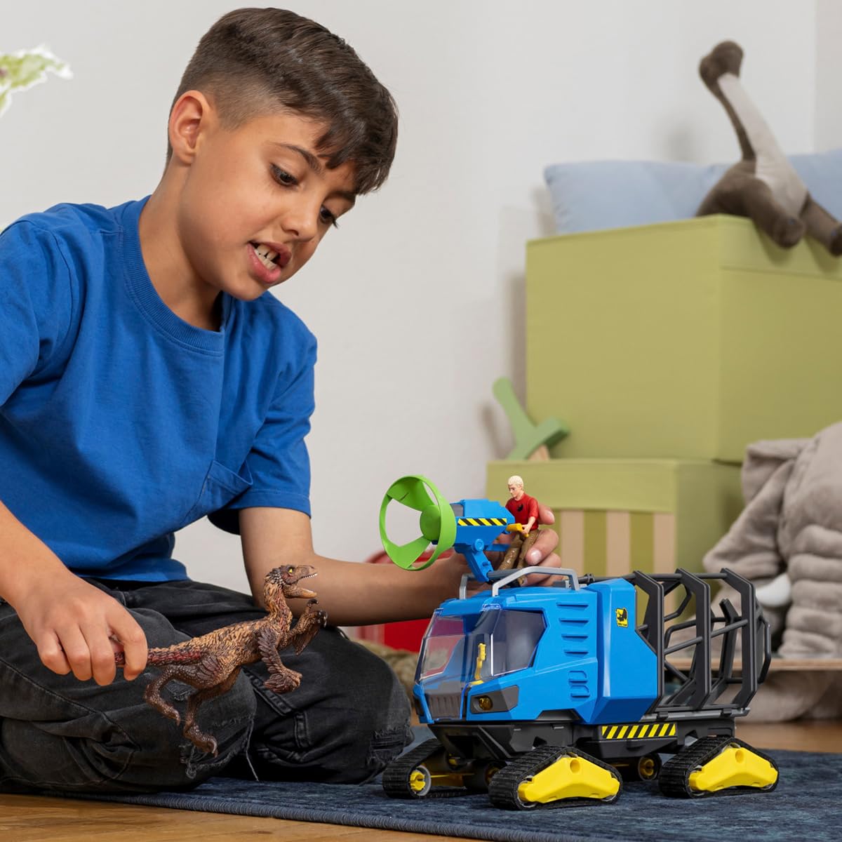 SCHLEICH Dinosaurs 42604 - Realistischer Dakotaraptor Dino & 41469 Zaun Erweiterungsset, für Kinder ab 5-12 Jahren, Dinosaurs - Zubehör