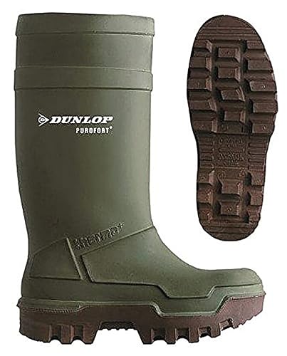 DUNLOP Botas tradicionales industriales y de construcción para hombre, verde, 9 US