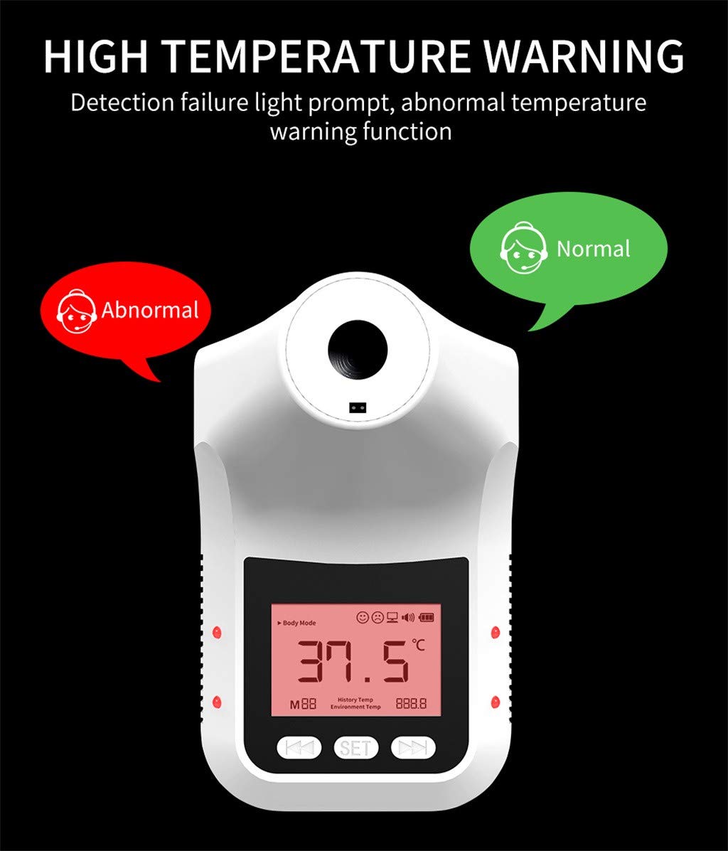 Naścienny termometr do karoserii przemysłowy automatyczny termometr bez użycia rąk urządzenie skaner temperatury ciała szybki test bezdotykowy wskaźnik temperatury ciała na podczerwień do fabryki firmowej (ulepszenie)