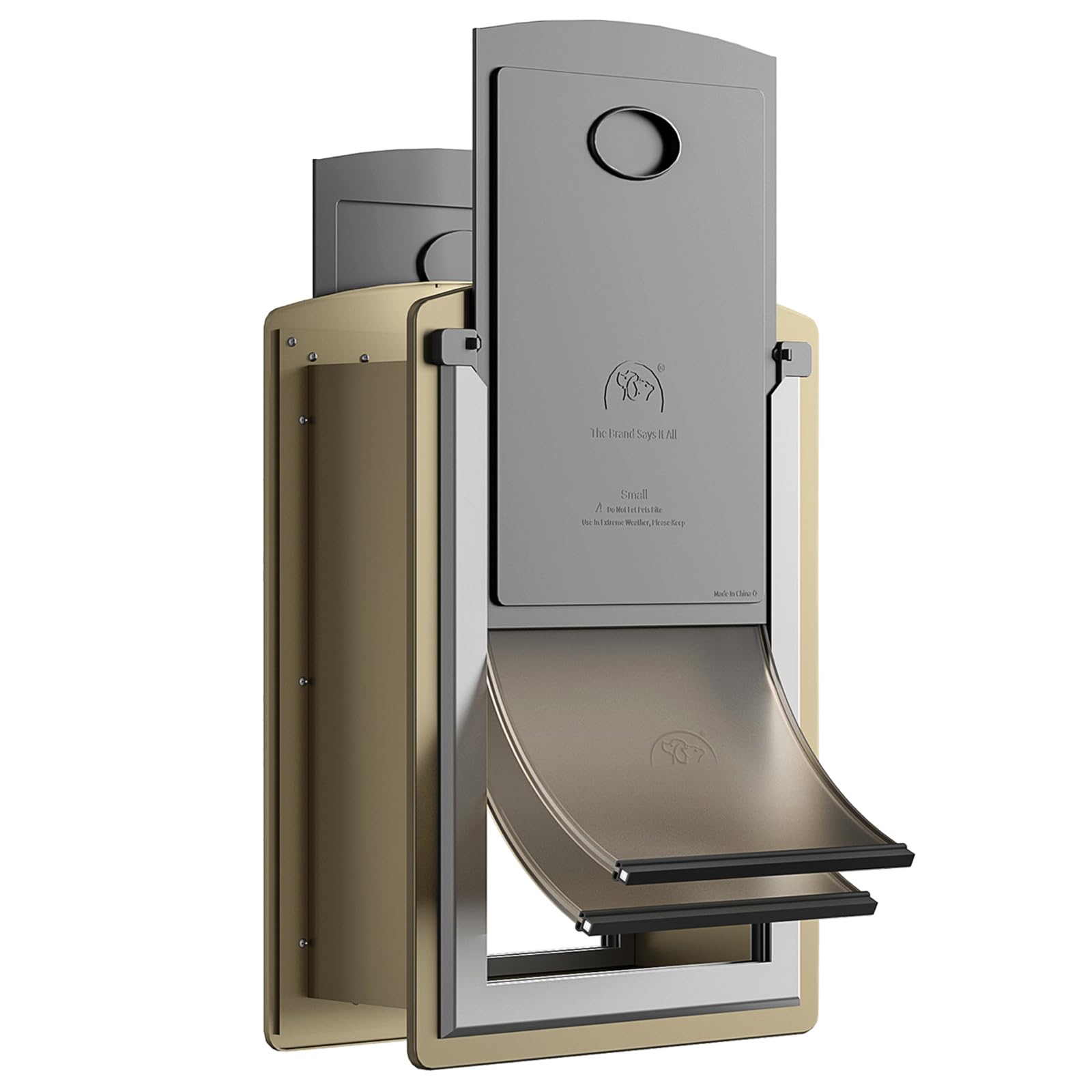 Decormax Cat Door for Wall, Steel Frame with Energy Efficient Pet Door