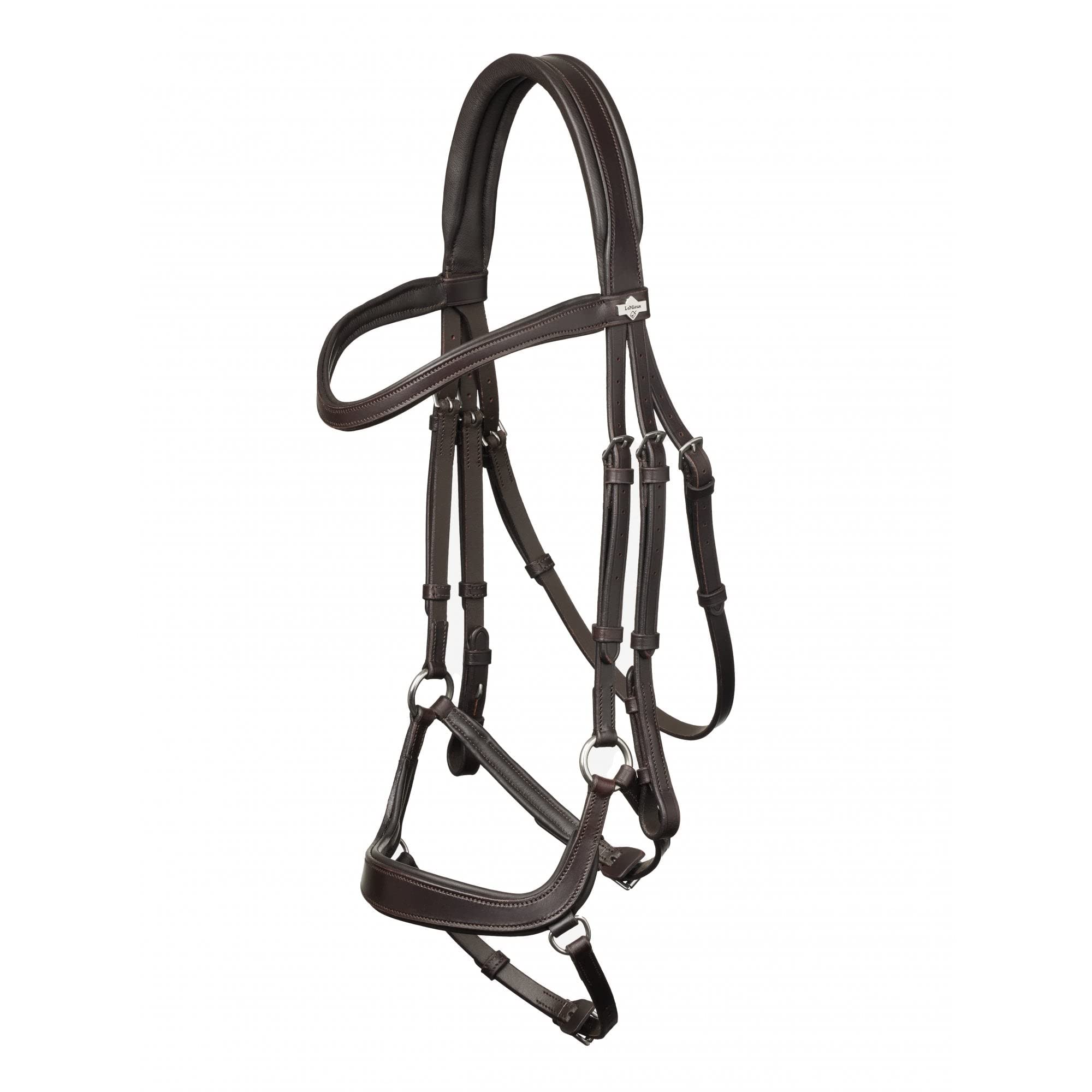 LeMieux Arika Drop Bridle - Brown/Silver Pony