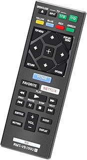 CtrlTV Remote for Sony Blu-Ray Remote and Sony Blu Ray DVD Player BD Disc 3D Streaming 4K Ultra HD UHD HDR Home Theater BDP Series Player RMT-VB100U with Netflix