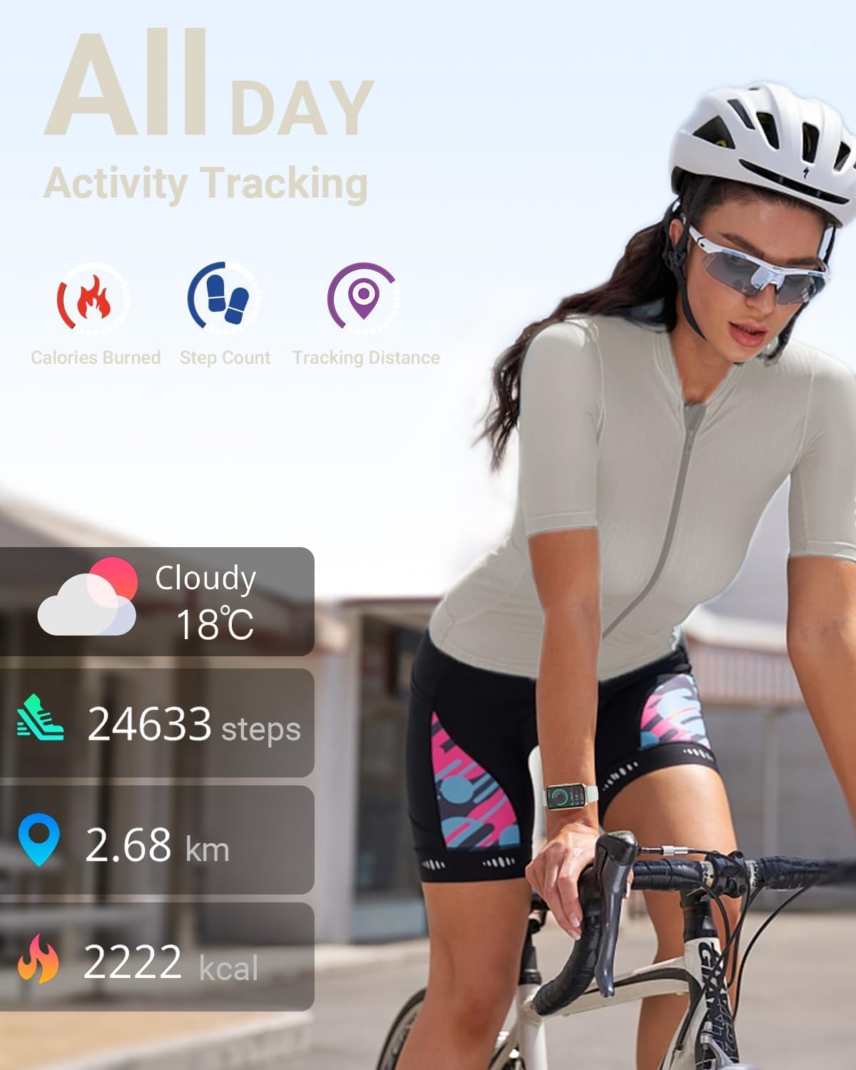 Fitness Tracker Damen Herren, 5ATM Wasserdicht, 7 Tage Akkulaufzeit, 20+ Trainingsmodi, SpO2, Schlafüberwachung, Herzfrequenzmessung