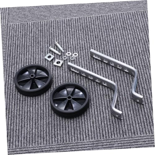 Ruedas de Entrenamiento Porosas para Bicicleta, Accesorios de Equilibrio Auxiliar de Acero Negro, para Principiantes miniatura 3