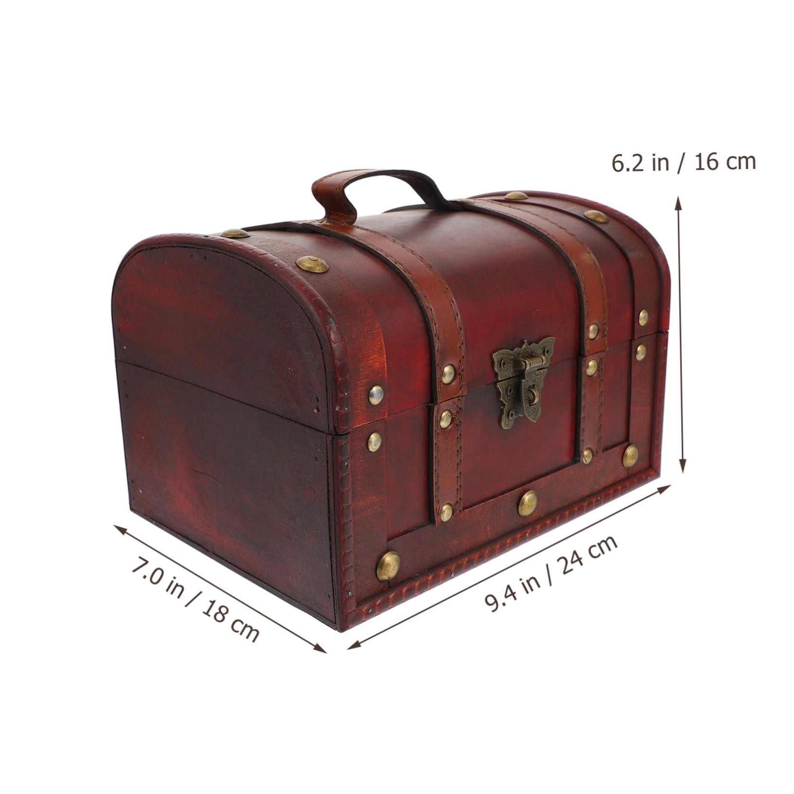 1 caja de unid cofre del tesoro antiguo pendientes decoración cajas de joyería cajas antiguas contenedor con tapa estuche de joyería de viaje organizador de artículos diversos contenedor de joyería re
