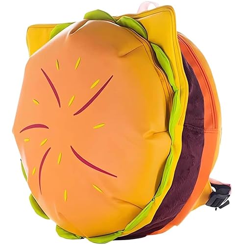Hkufpq Cheeseburger Backpack Multi-Compartment, Universe Hamburger Backpack Burger Backpack Daypack - 1-PCS