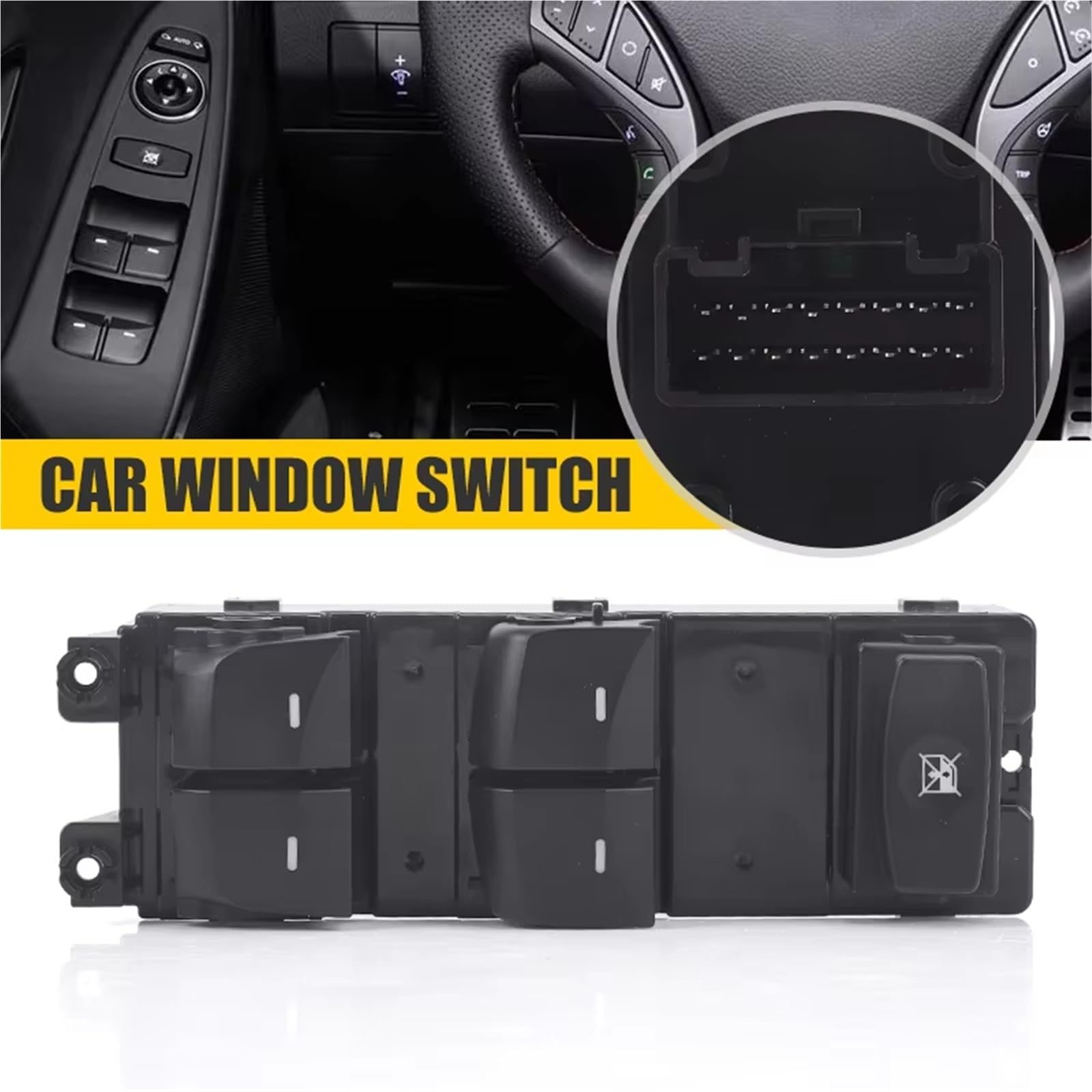 Fensterheber Schalter Für Hyundai Für I30 2012-2016 Fenster Schalter Ersetzen RHD LHD 3570A6560 93570-A6560 Single Control Auto Fensterheber Schalter(2pcs Single Switch)