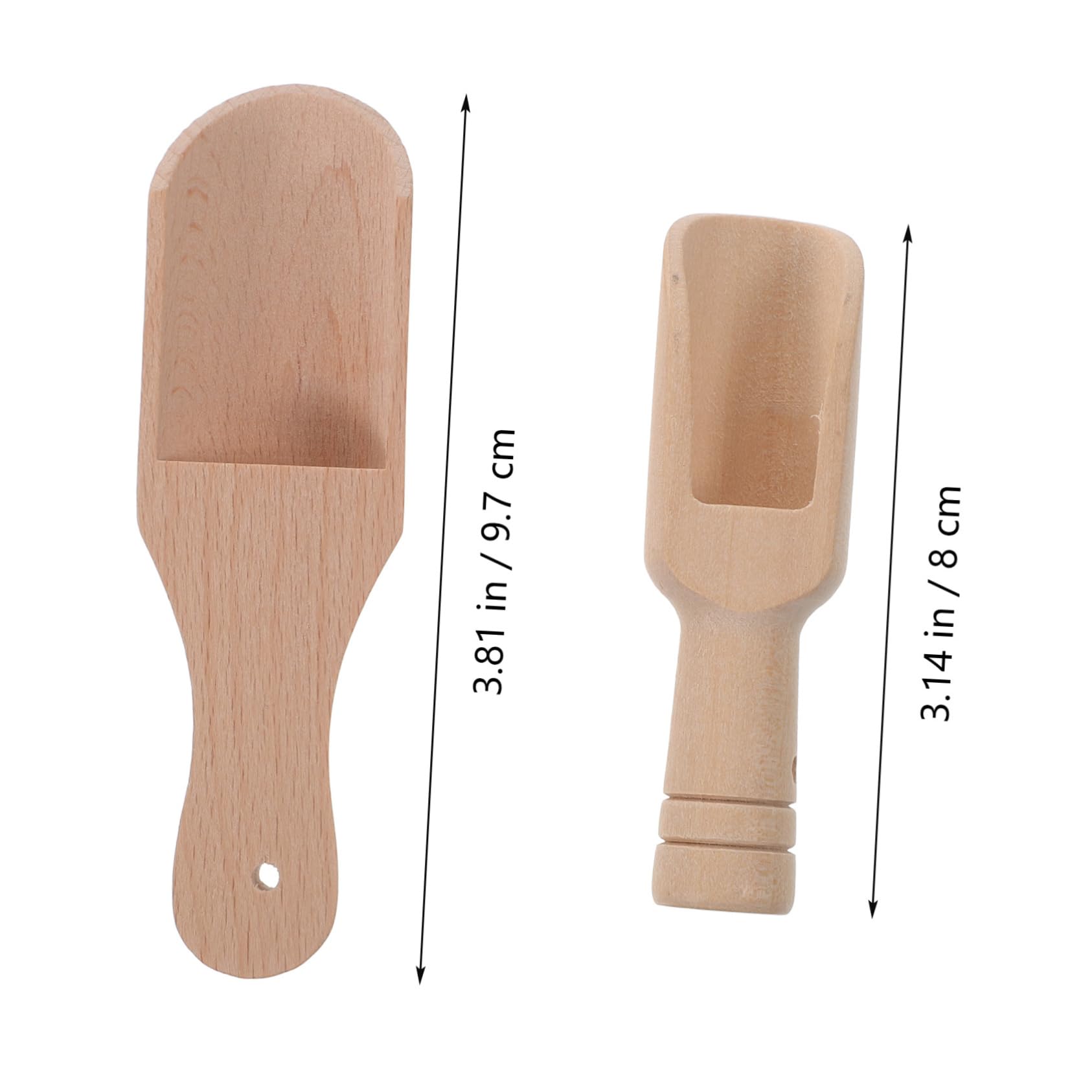 Ciieeo 6Pcs Wooden Spoons Multi Function Tea Scoops for Spices and Seasonings Convenient Small Spoons for Cooking and Serving Beech and Cedar Wood Options