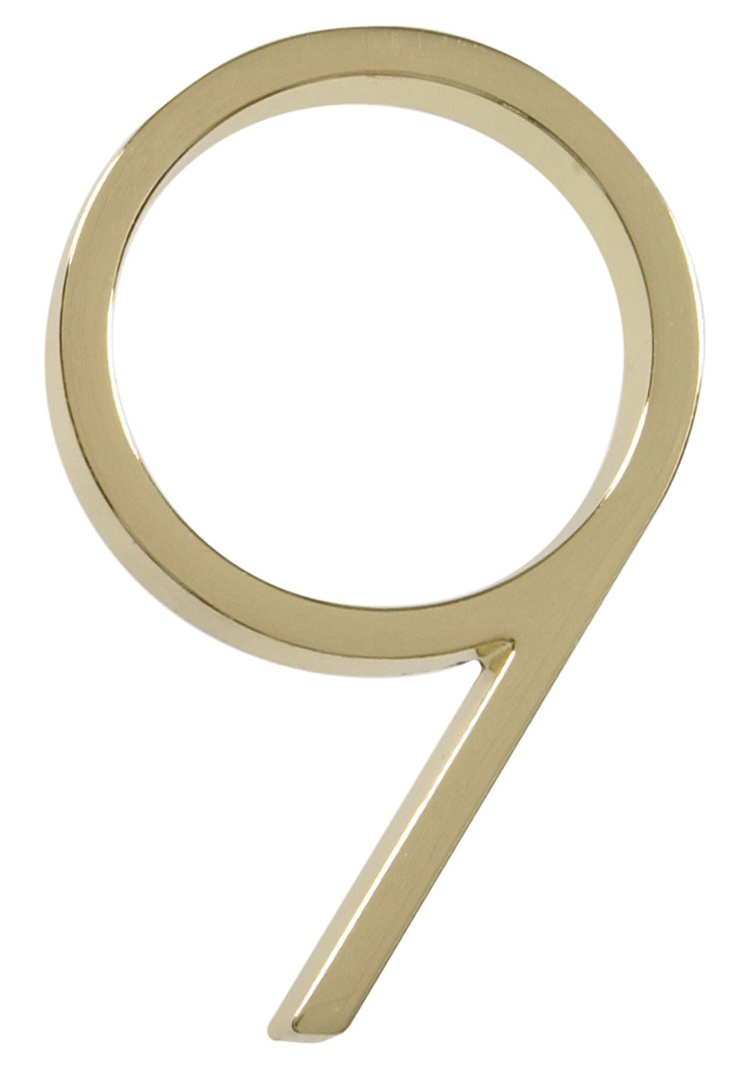Distinctions by Hillman 843209 5-Inch Floating Mount House Polished Brass, Number 9