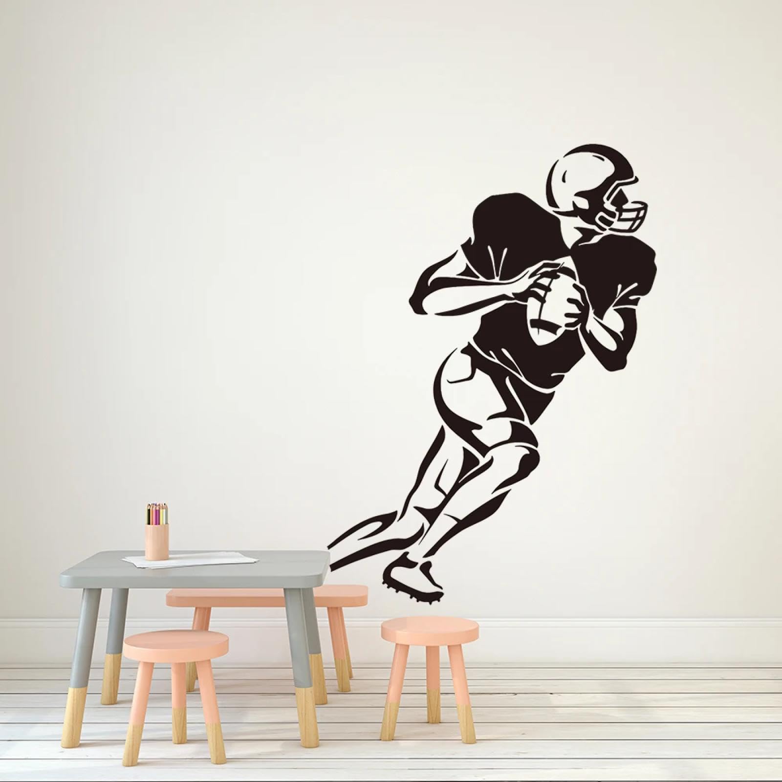Pegatinas de pared de rugby y deportes para habitaciones y salas de juegos