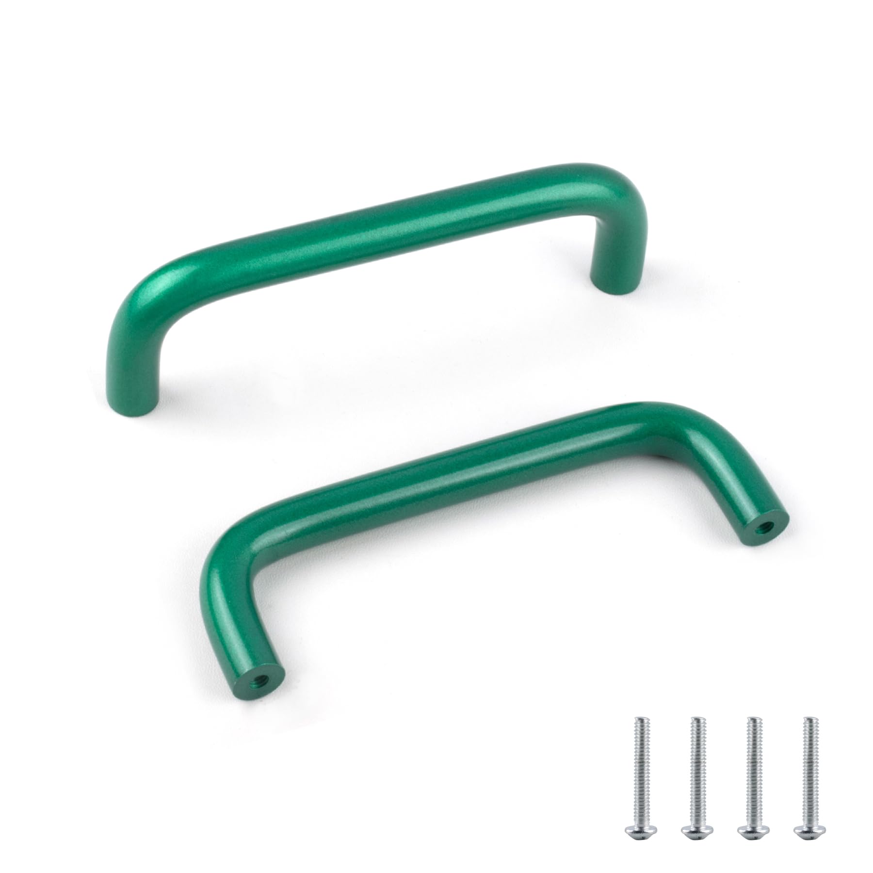 Tycoonest Colourful Curved Handles, Set of 4 - Bright Mix & Match Drawer Pulls for Cabinets & Dressers, Add a Splash of Colour to Your Home - Hole Spacing 96mm