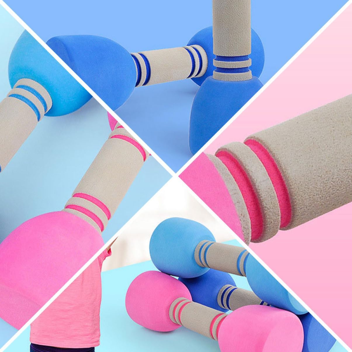 Fitness Dumbbells for Kids 1 Pair Lightweight Colorful Exercise Weights Safe for Toddlers and Beginners for Gymnastics and Home Workouts Random Color