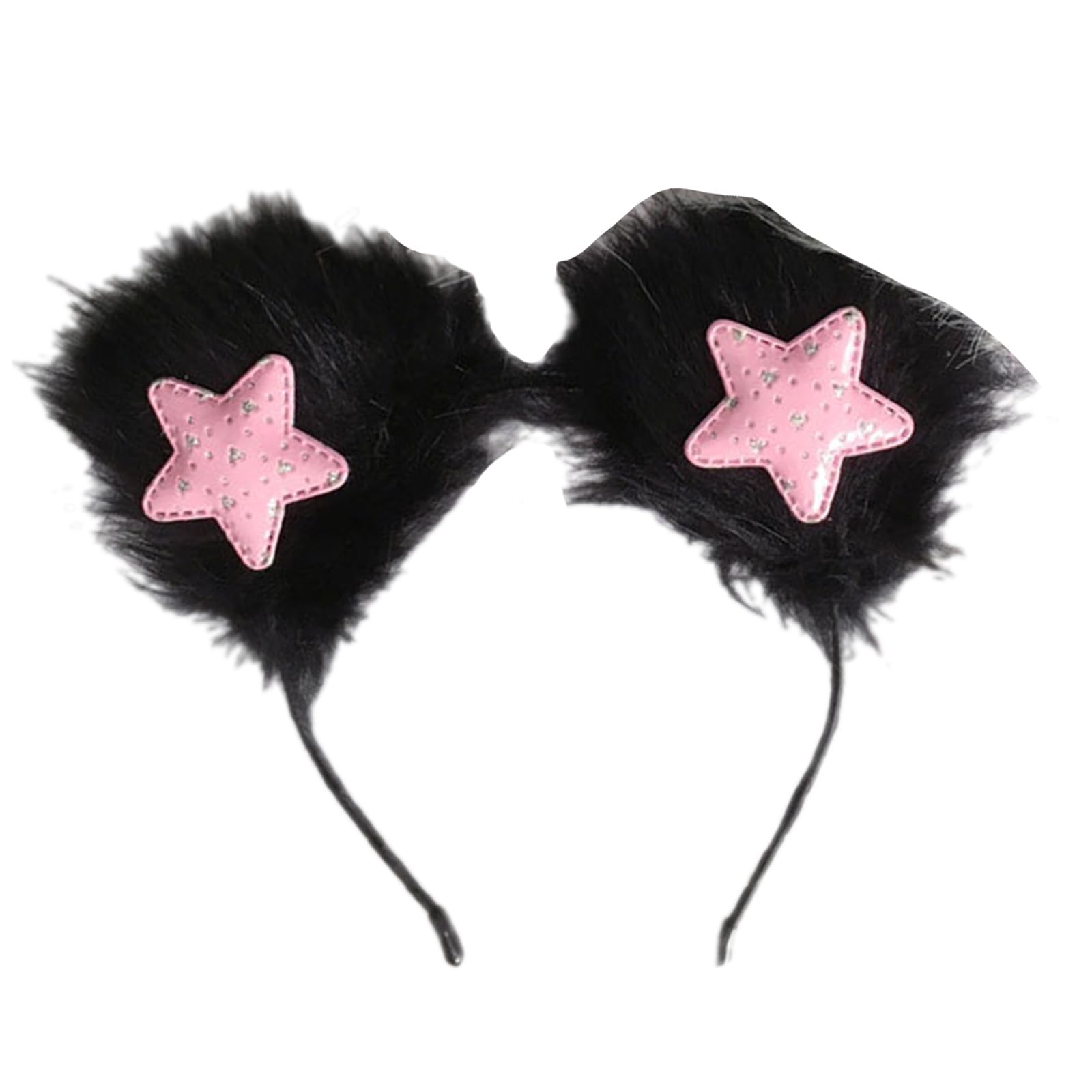 MICFENY Plush Star Bear Hairband Hair Styling Accessory Roleplay Hairband For Girls Women Comfortable Wear Halloween Dressingup