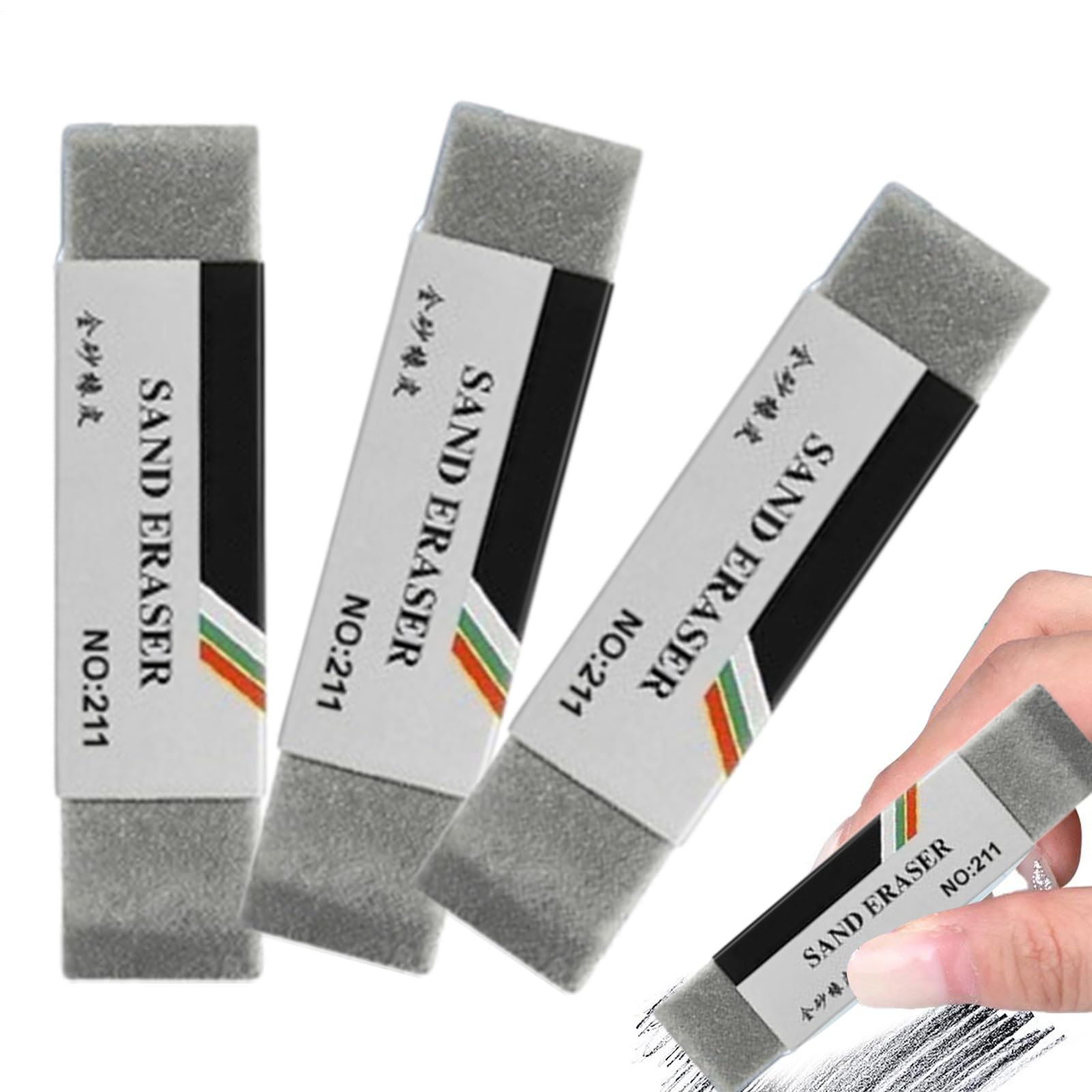 Gomma Naturale per Inchiostro 3 Pezzi, Antisbavatura per Calligrafia e Disegno Tecnico