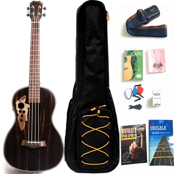 Buy Ukulele 30 Inch All Blackwood Baritone Acoustic Electric Ukulele
