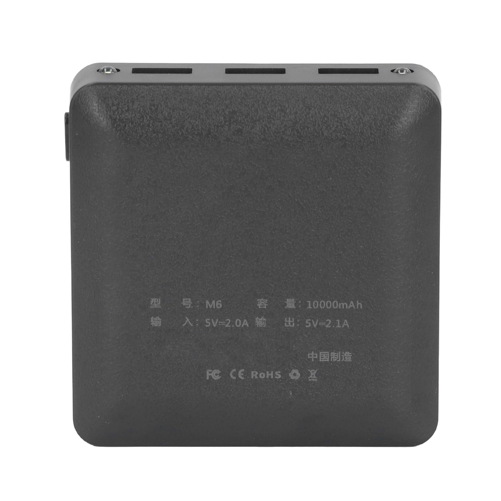 Banque d'énergie Solaire Mini Chargeur de Téléphone Solaire en Plastique 10 000 MAh 3 Sorties USB Double Entrée avec 2 Lumières LED Taille Compacte pour Le Camping Pêche Voyage Utilisateurs en
