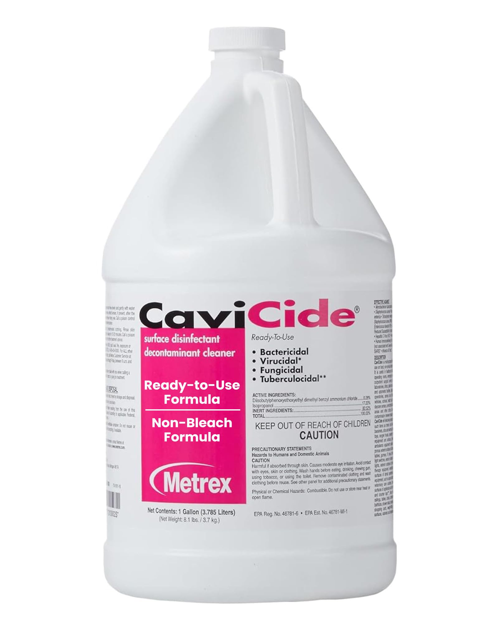 CaviCide Surface Disinfectant Cleaner, 13-1000 – Multi-Purpose Disinfectant, Decontaminant & Cleaner for Medical Devices, NICU, Operating Rooms, Patient Care Areas, Labs, Schools – 1 Gallon